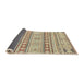 Sideview of Abstract Dark Gold Brown Modern Rug, abs2420