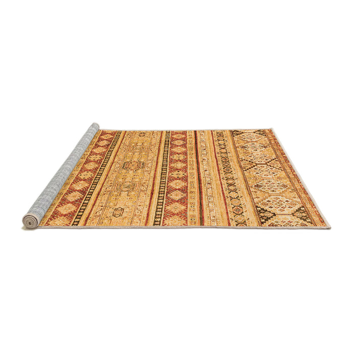 Sideview of Machine Washable Abstract Orange Modern Area Rugs, wshabs2420org