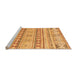 Sideview of Machine Washable Abstract Orange Modern Area Rugs, wshabs2420org