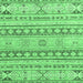 Square Abstract Emerald Green Modern Rug, abs2420emgrn