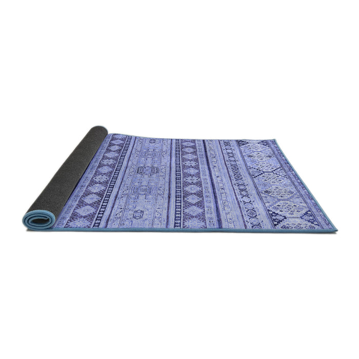 Sideview of Abstract Blue Modern Rug, abs2420blu
