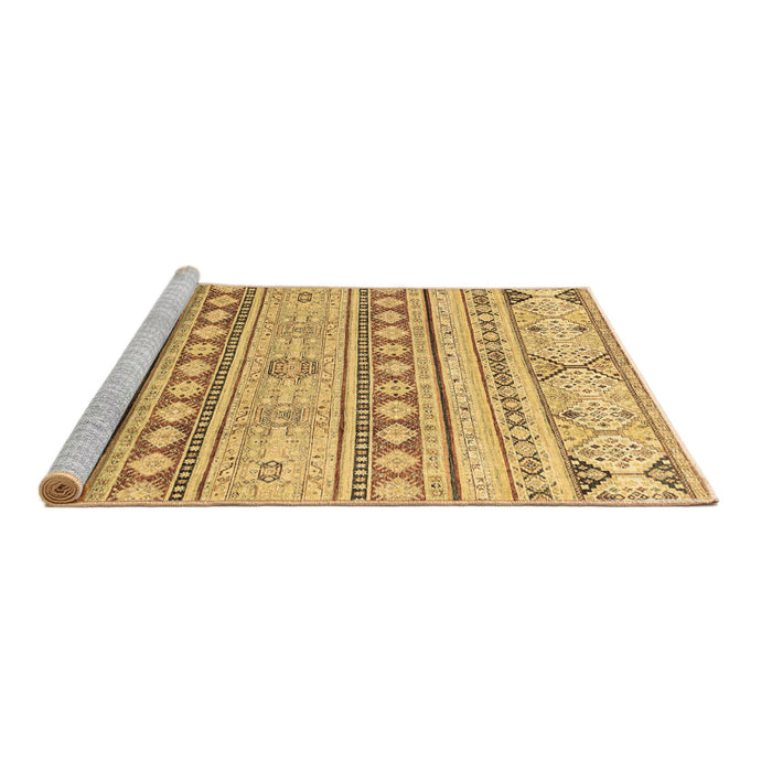 Sideview of Machine Washable Abstract Brown Modern Rug, wshabs2420brn