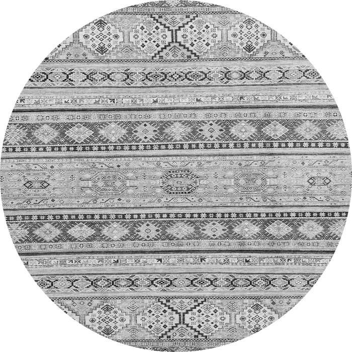 Round Abstract Gray Modern Rug, abs2420gry