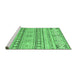 Sideview of Machine Washable Abstract Emerald Green Modern Area Rugs, wshabs2420emgrn