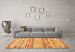 Machine Washable Abstract Orange Modern Area Rugs in a Living Room, wshabs2420org