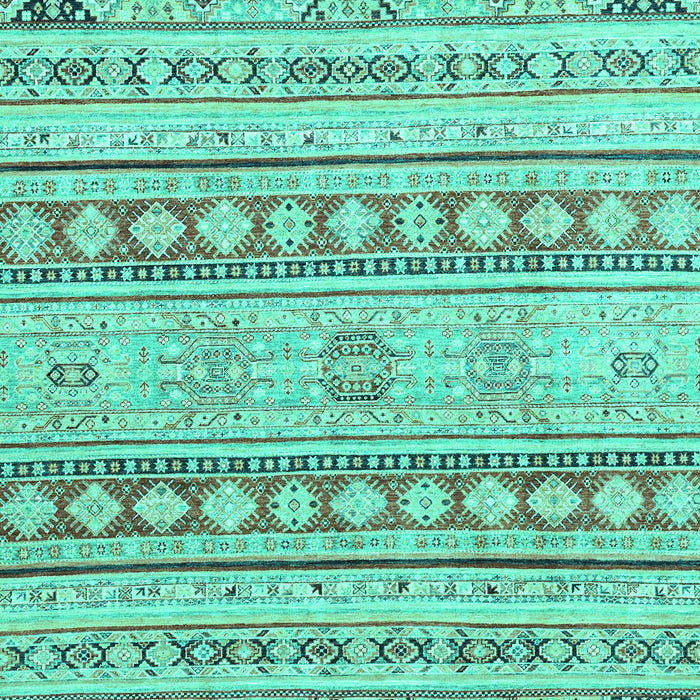 Machine Washable Abstract Turquoise Modern Area Rugs, wshabs2420turq