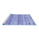 Sideview of Machine Washable Abstract Blue Modern Rug, wshabs2420blu