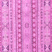 Square Machine Washable Abstract Pink Modern Rug, wshabs2420pnk