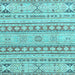 Square Abstract Light Blue Modern Rug, abs2420lblu