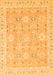 Machine Washable Abstract Orange Modern Area Rugs, wshabs2421org