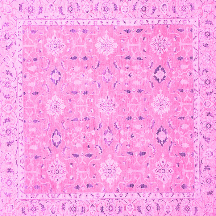 Square Abstract Pink Modern Rug, abs2421pnk