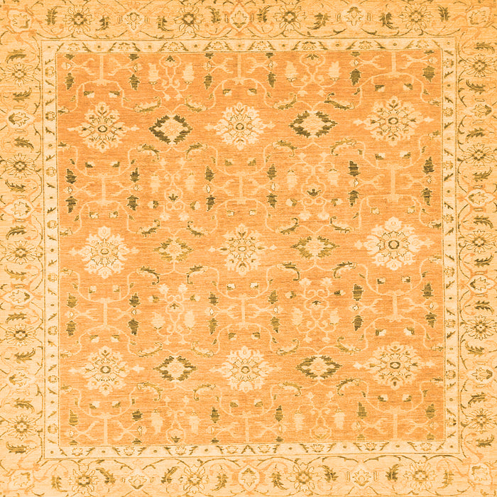 Square Abstract Orange Modern Rug, abs2421org
