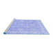 Sideview of Machine Washable Abstract Blue Modern Rug, wshabs2421blu