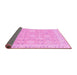 Sideview of Abstract Pink Modern Rug, abs2421pnk