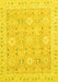 Machine Washable Abstract Yellow Modern Rug, wshabs2421yw