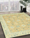 Machine Washable Abstract Brown Gold Rug in a Family Room, wshabs2421