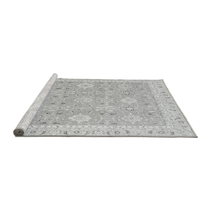 Sideview of Machine Washable Abstract Gray Modern Rug, wshabs2421gry