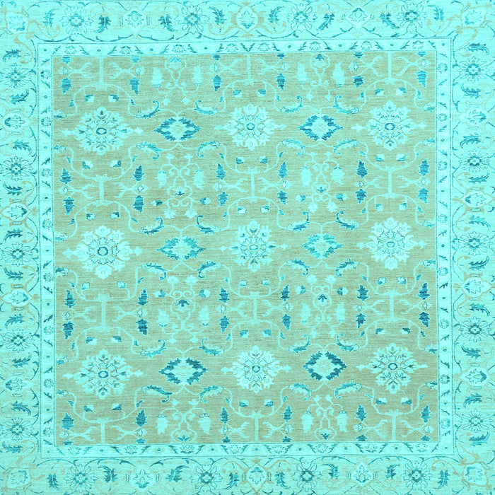 Square Machine Washable Abstract Light Blue Modern Rug, wshabs2421lblu