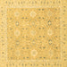 Square Abstract Brown Modern Rug, abs2421brn