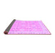 Sideview of Abstract Purple Modern Rug, abs2421pur