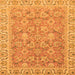 Square Abstract Orange Modern Rug, abs2422org