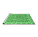 Sideview of Machine Washable Abstract Emerald Green Modern Area Rugs, wshabs2422emgrn