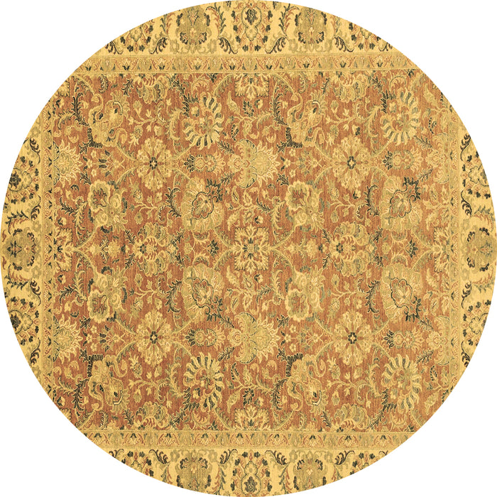 Round Machine Washable Abstract Brown Modern Rug, wshabs2422brn