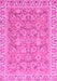 Machine Washable Abstract Pink Modern Rug, wshabs2422pnk