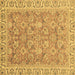 Square Abstract Brown Modern Rug, abs2422brn