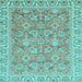 Square Abstract Light Blue Modern Rug, abs2422lblu