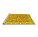 Sideview of Machine Washable Abstract Yellow Modern Rug, wshabs2422yw