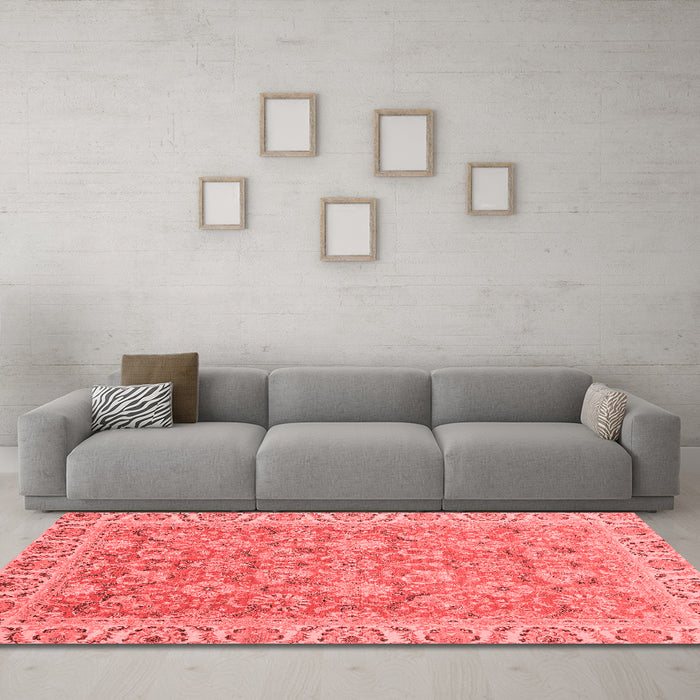 Modern Red Washable Rugs