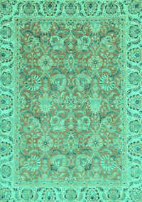 Abstract Turquoise Modern Rug, abs2422turq