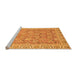 Sideview of Machine Washable Abstract Orange Modern Area Rugs, wshabs2422org