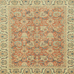 Square Abstract Chocolate Brown Modern Rug, abs2422