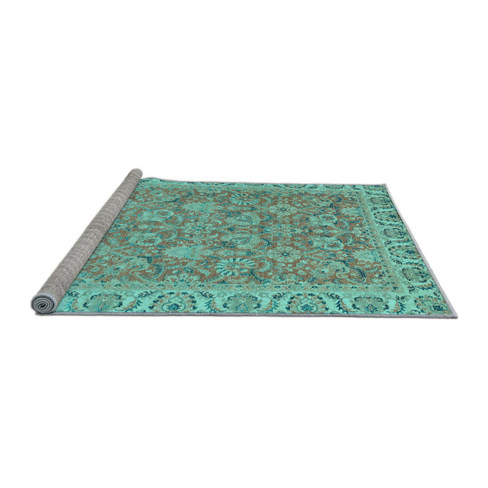 Sideview of Machine Washable Abstract Light Blue Modern Rug, wshabs2422lblu