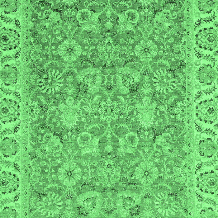 Machine Washable Abstract Emerald Green Modern Area Rugs, wshabs2422emgrn