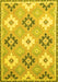 Machine Washable Abstract Yellow Modern Rug, wshabs2423yw