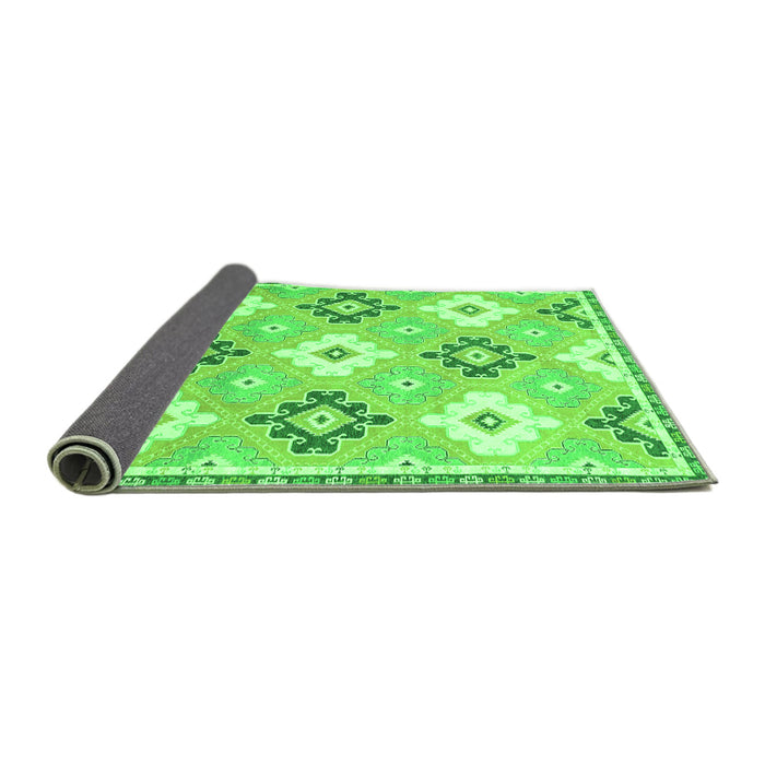 Sideview of Abstract Green Modern Rug, abs2423grn