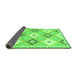 Sideview of Abstract Green Modern Rug, abs2423grn