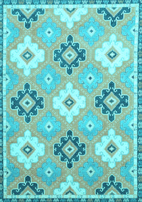 Abstract Light Blue Modern Rug, abs2423lblu