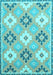 Abstract Light Blue Modern Rug, abs2423lblu