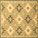 Square Abstract Brown Modern Rug, abs2423brn