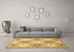 Machine Washable Abstract Brown Modern Rug in a Living Room,, wshabs2423brn