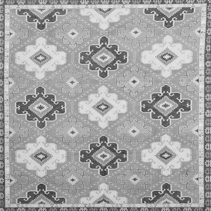 Square Abstract Gray Modern Rug, abs2423gry