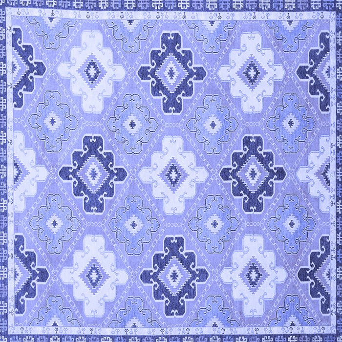 Square Abstract Blue Modern Rug, abs2423blu