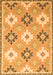 Machine Washable Abstract Orange Modern Area Rugs, wshabs2423org