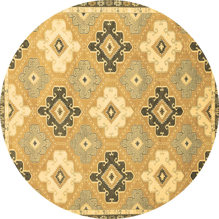 Round Machine Washable Abstract Brown Modern Rug, wshabs2423brn