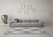 Machine Washable Abstract Gray Modern Rug in a Living Room,, wshabs2423gry