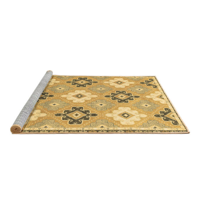 Sideview of Machine Washable Abstract Brown Modern Rug, wshabs2423brn